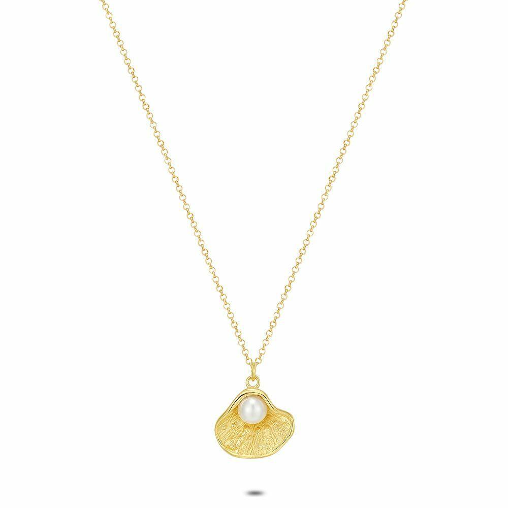 Necklaces | 18Ct Gold Plated Silver Necklace, Shell And Pearl Necklaces Necklaces