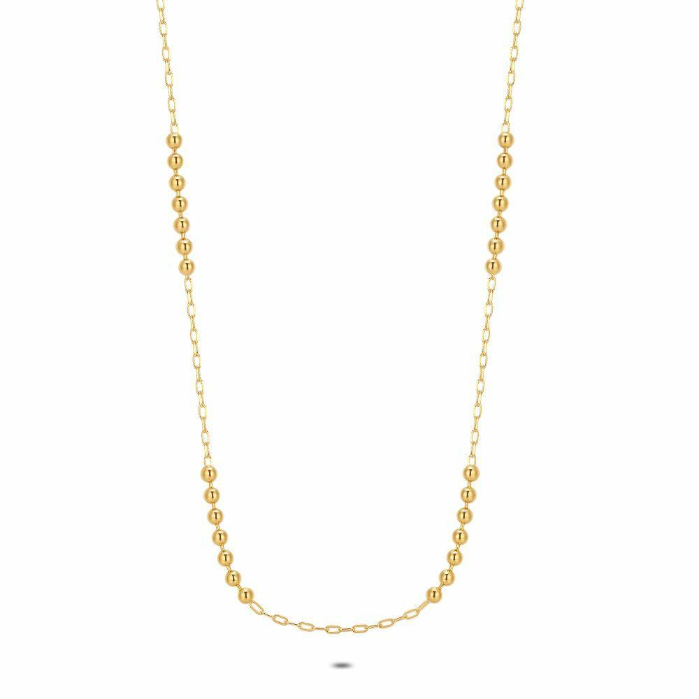 Necklaces | 18Ct Gold Plated Silver Necklace, Small Spheres Necklaces Necklaces