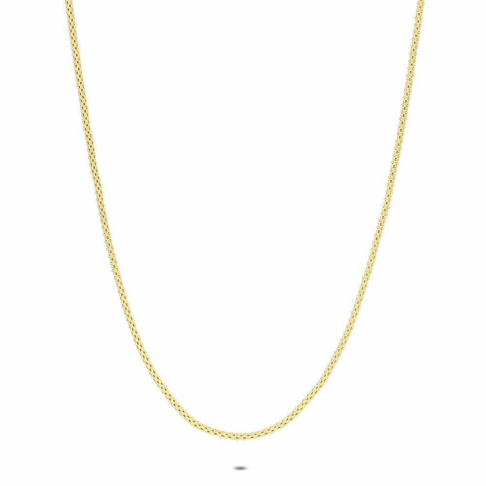 Necklaces | 18Ct Gold Plated Silver Necklace, Snake Chain Necklaces Necklaces