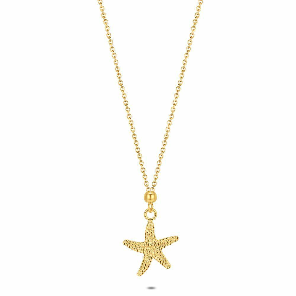 Necklaces | 18Ct Gold Plated Silver Necklace, Starfish Necklaces Necklaces