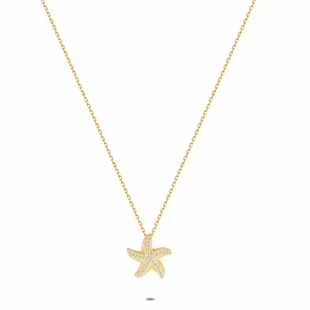 Necklaces | 18Ct Gold Plated Silver Necklace, Starfish Necklaces Necklaces