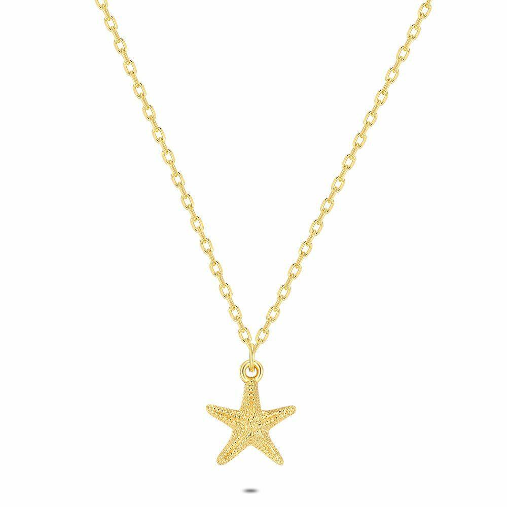 Necklaces | 18Ct Gold Plated Silver Necklace, Starfish Necklaces Necklaces