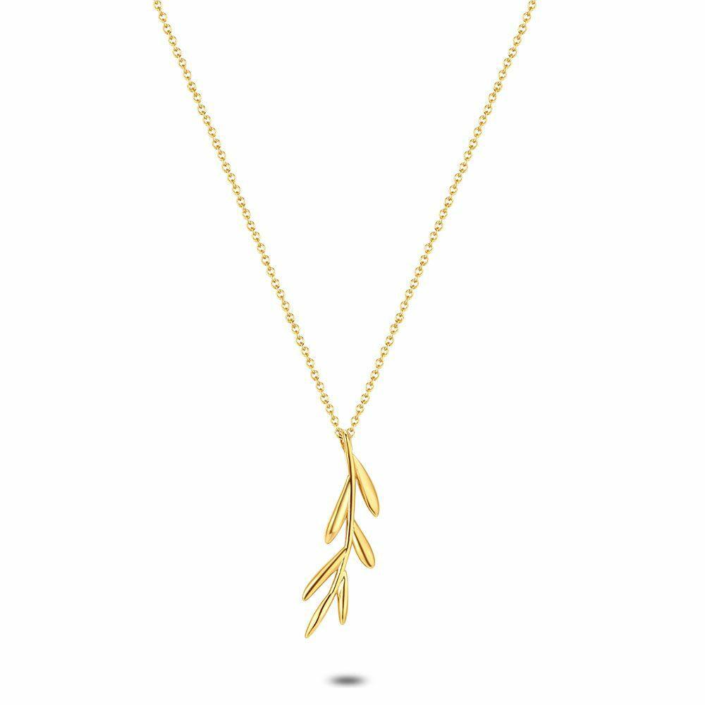 Necklaces | Gold Coloured Stainless Steel Necklace, Branch Necklaces Necklaces