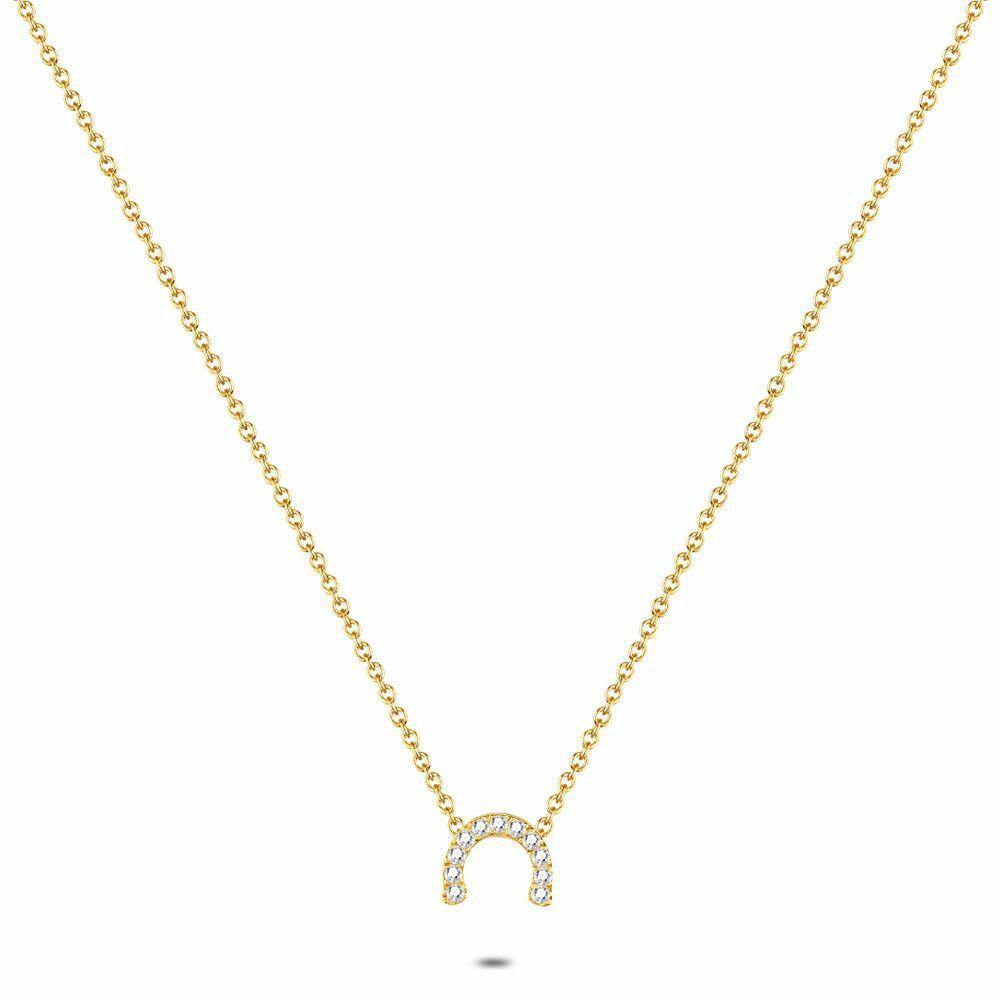 Necklaces | Gold Coloured Stainless Steel Necklace, Horse Shoe Necklaces Necklaces