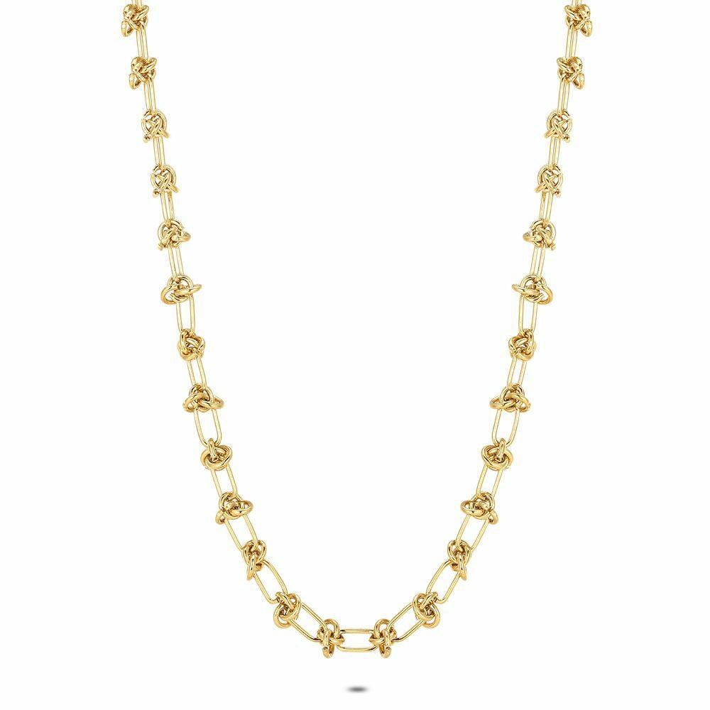 Necklaces | Gold Coloured Stainless Steel Necklace, Link Chain Necklaces Necklaces