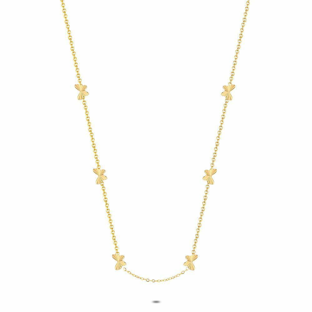 Necklaces | Gold Coloured Stainless Steel Necklace, Little Butterflies Necklaces Necklaces