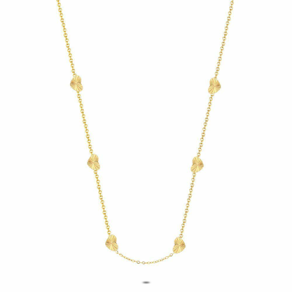 Necklaces | Gold Coloured Stainless Steel Necklace, Little Hearts Necklaces Necklaces