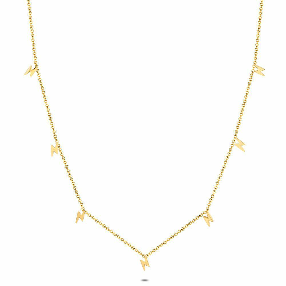 Necklaces | Gold Coloured Stainless Steel Necklace, Little Lightnings Necklaces Necklaces