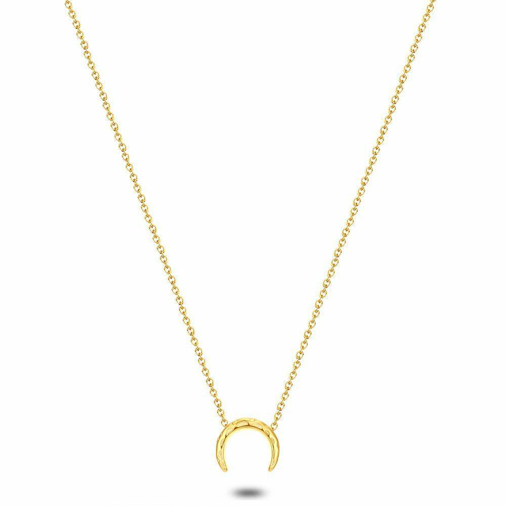 Necklaces | Gold Coloured Stainless Steel Necklace, Moon Necklaces Necklaces