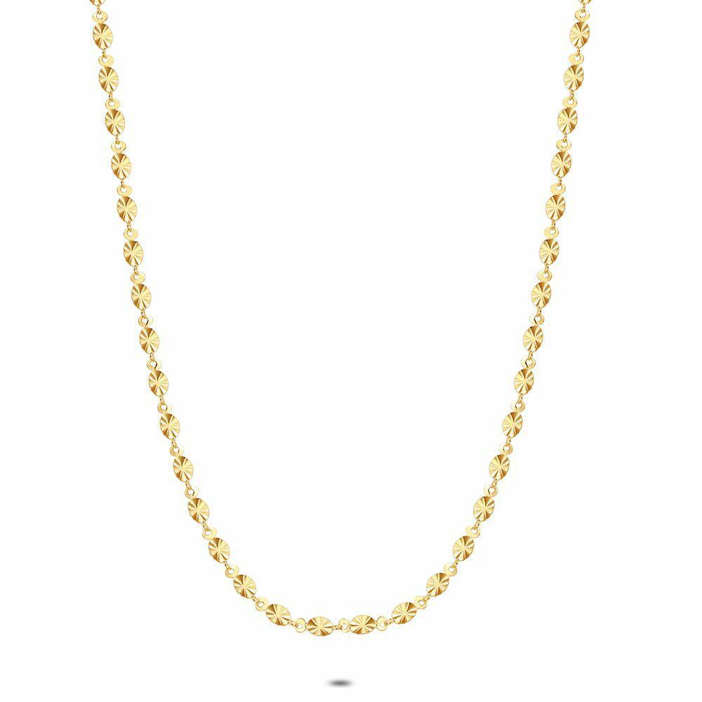 Necklaces | Gold Coloured Stainless Steel Necklace, Ovals Necklaces Necklaces