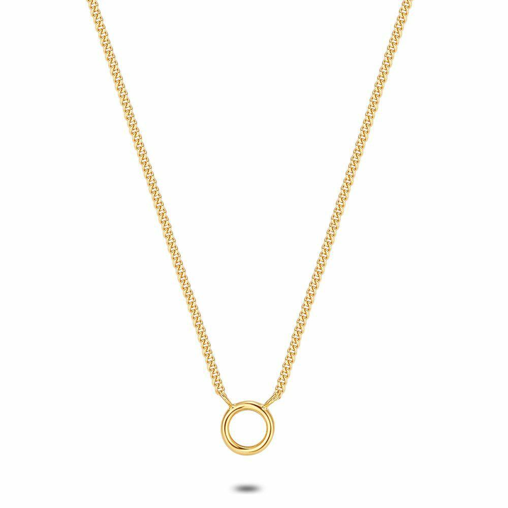 Necklaces | Necklace In 18Ct Plaque Gold, Circle 6 Mm Necklaces Necklaces