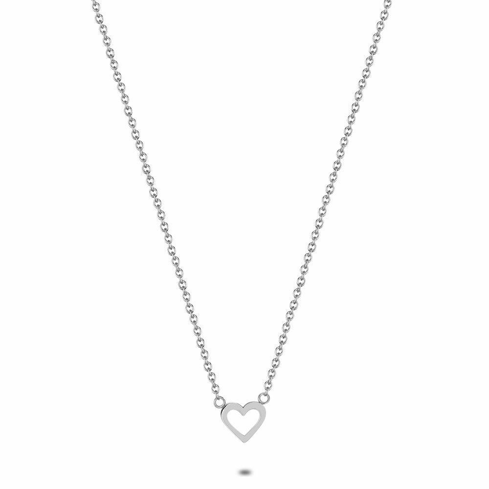 Necklaces | Necklace In Silver, Open Heart Necklaces Necklaces