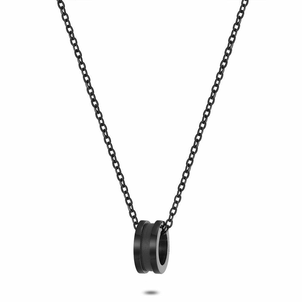 Necklaces | Necklace In Stainless Steel, Ring Black Matte Mens Mens