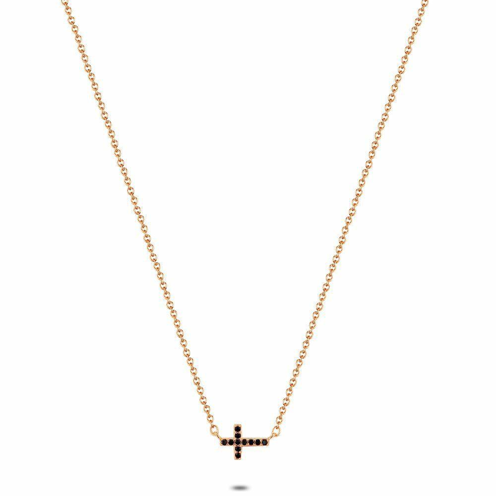 Necklaces | Rosé Silver Necklace, Little Black Cross Necklaces Necklaces