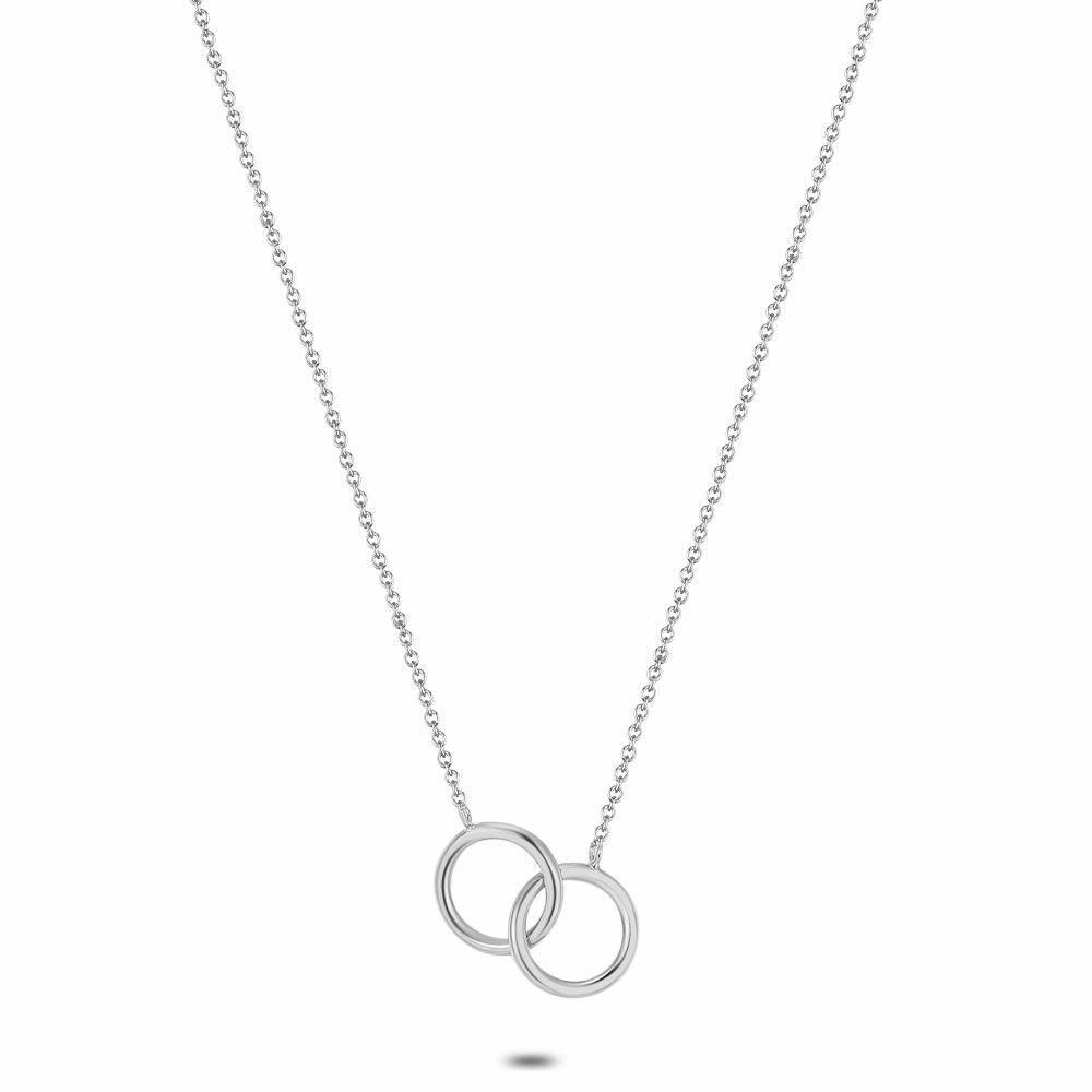 Necklaces | Silver Necklace, 2 Circles Necklaces Necklaces