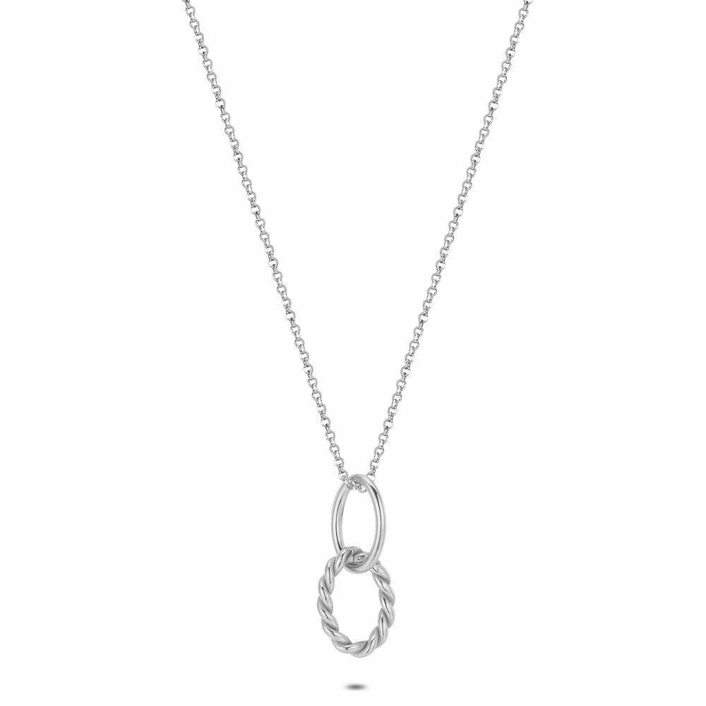 Necklaces | Silver Necklace, 2 Oval Links Necklaces Necklaces