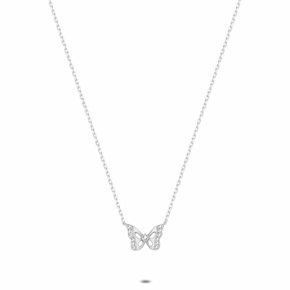 Necklaces | Silver Necklace, Butterfly With Stones Necklaces Necklaces