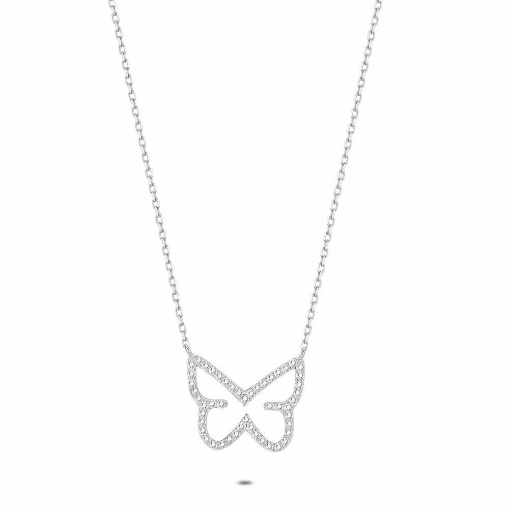 Necklaces | Silver Necklace, Butterfly, Zirconia Necklaces Necklaces