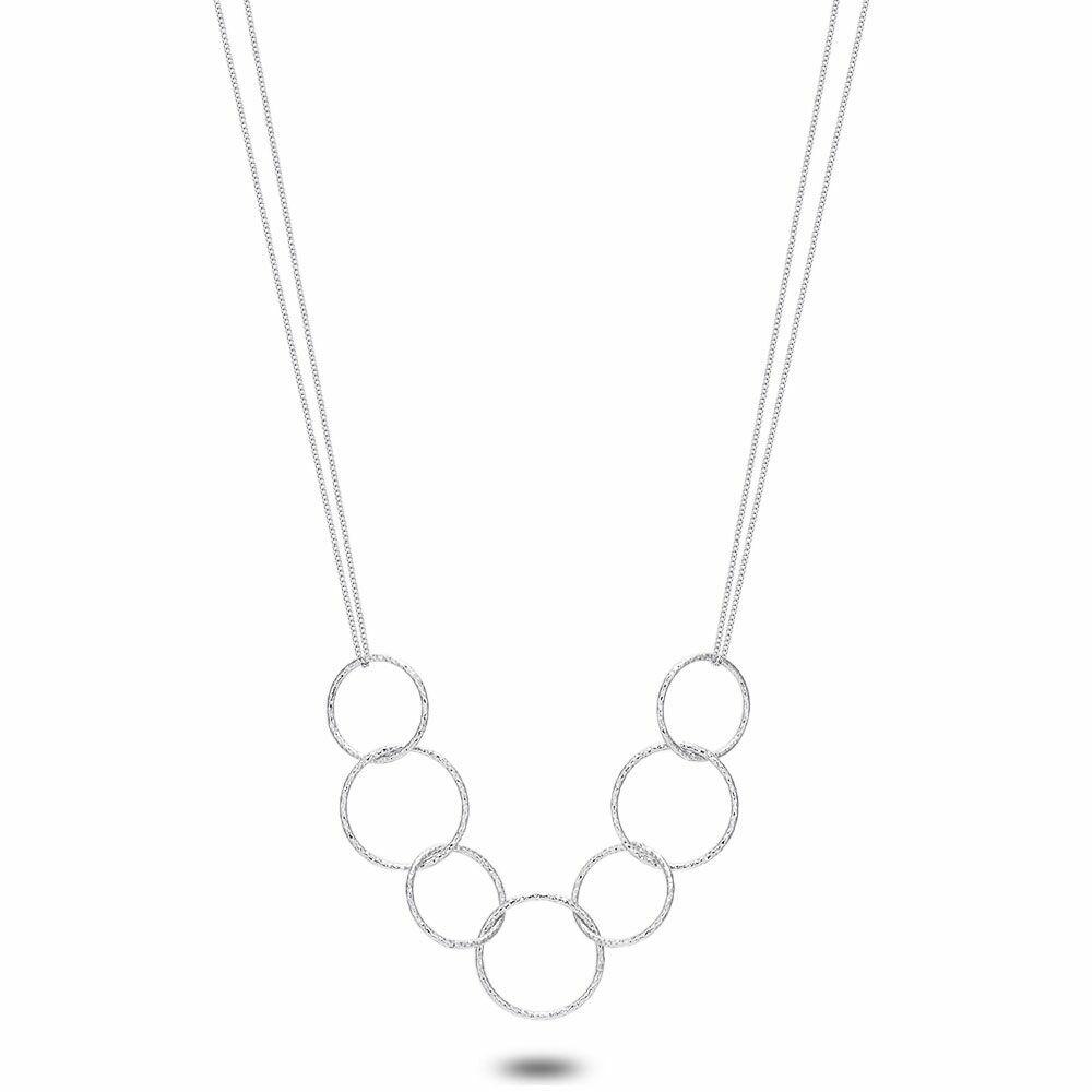 Necklaces | Silver Necklace, Circles, Double Chain Necklaces Necklaces