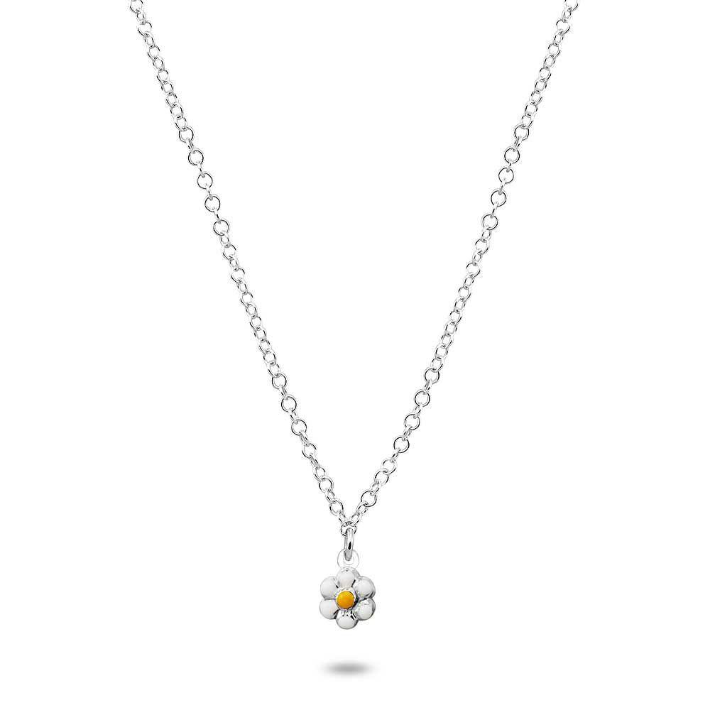 Necklaces | Silver Necklace, Flower, Yellow And White Kids Kids