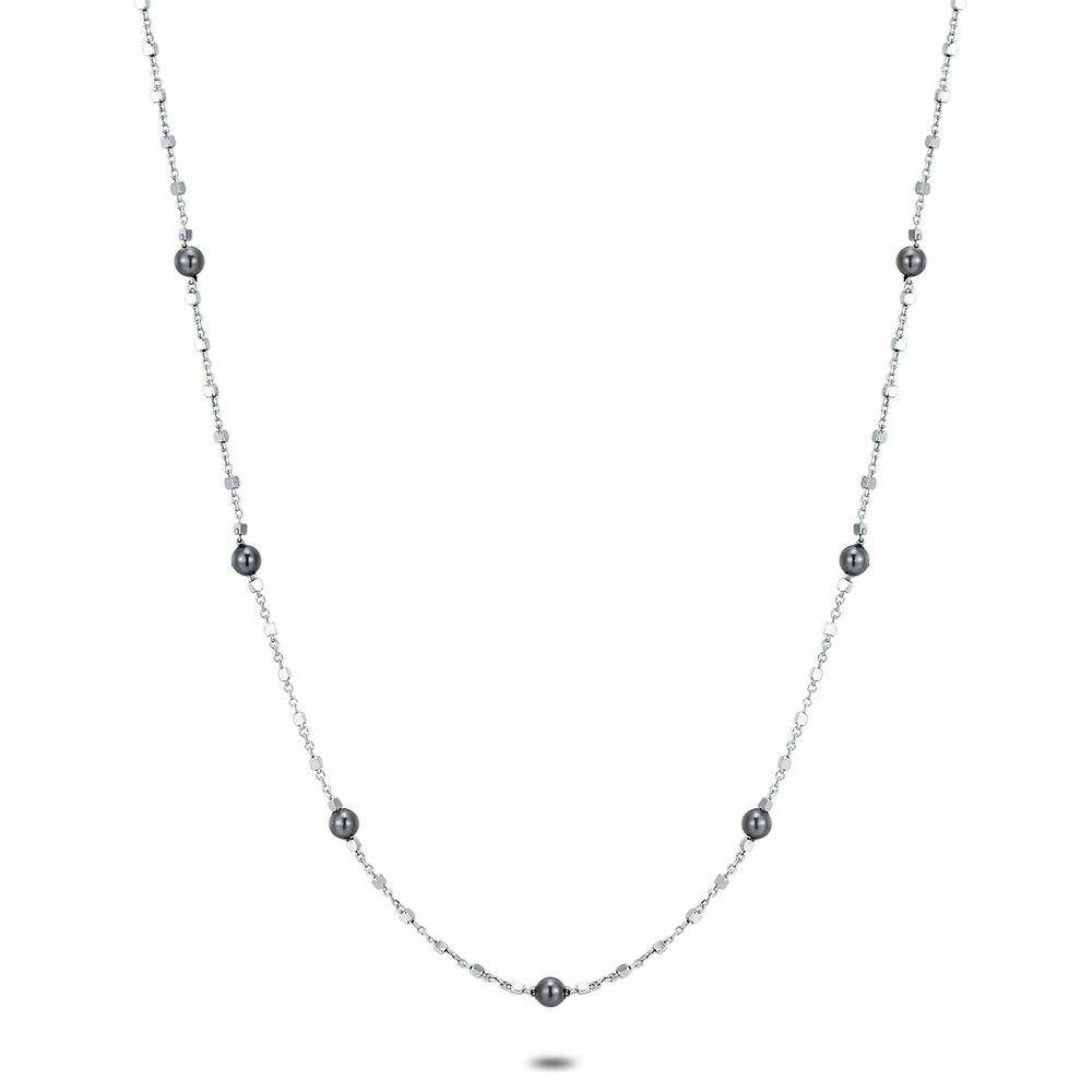 Necklaces | Silver Necklace, Grey Pearls Necklaces Necklaces