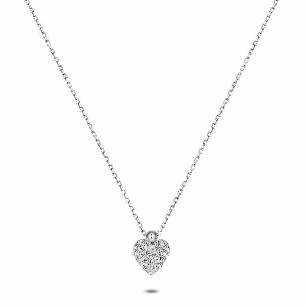 Necklaces | Silver Necklace, Heart, Crystals Necklaces Necklaces