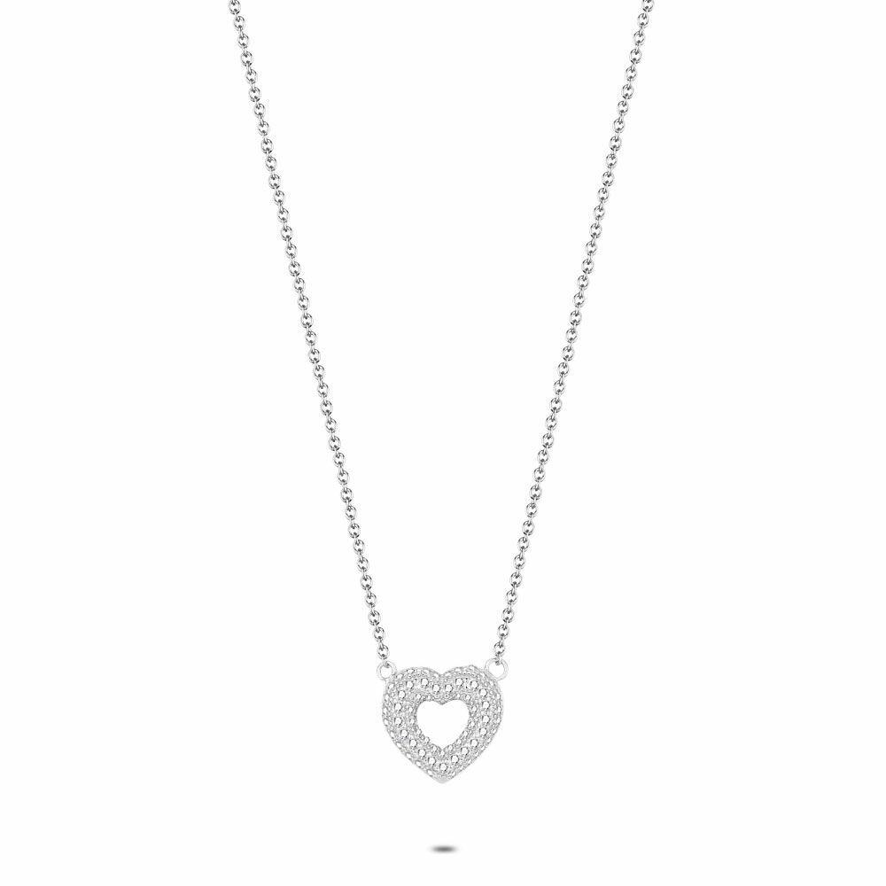 Necklaces | Silver Necklace, Heart Full Of Stones Necklaces Necklaces