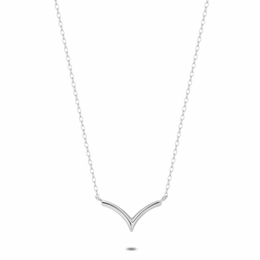 Necklaces | Silver Necklace, Letter V Womens Necklaces