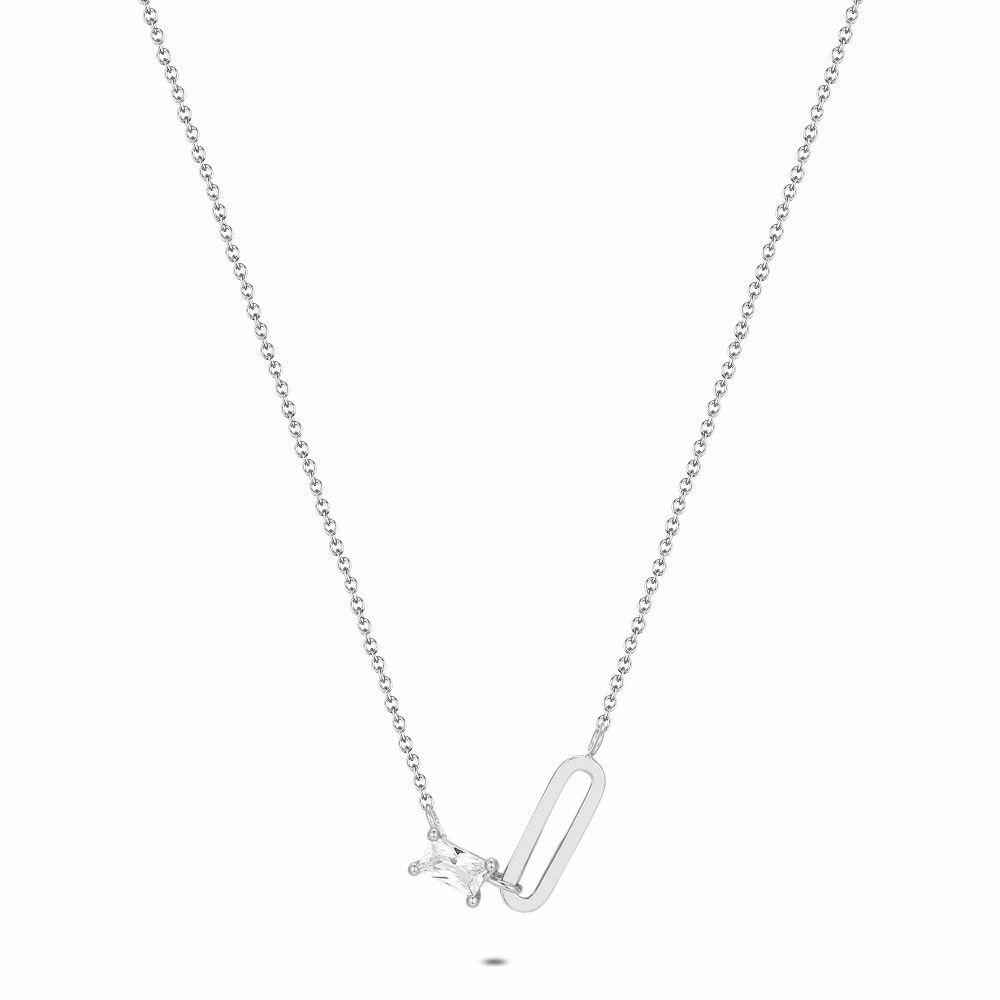 Necklaces | Silver Necklace, Oval And Rectangle Necklaces Necklaces