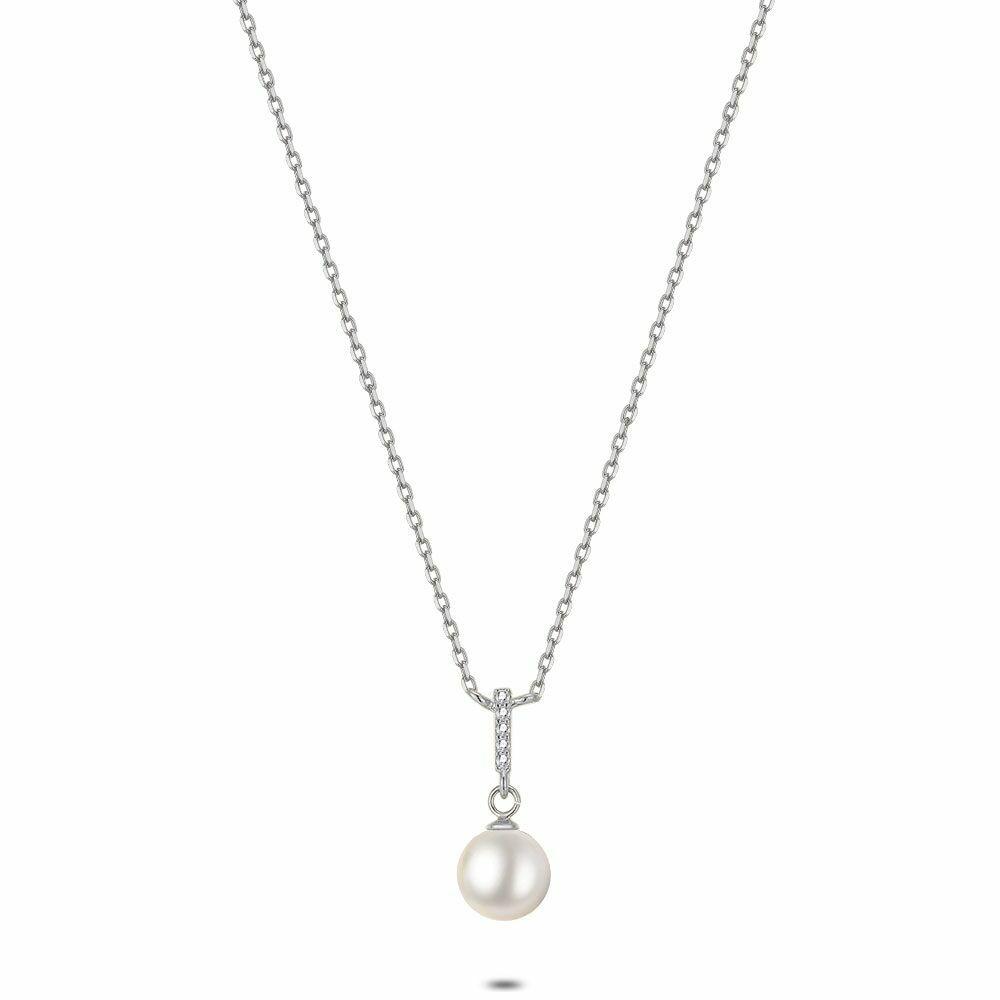 Necklaces | Silver Necklace, Pearl And Stones Necklaces Necklaces