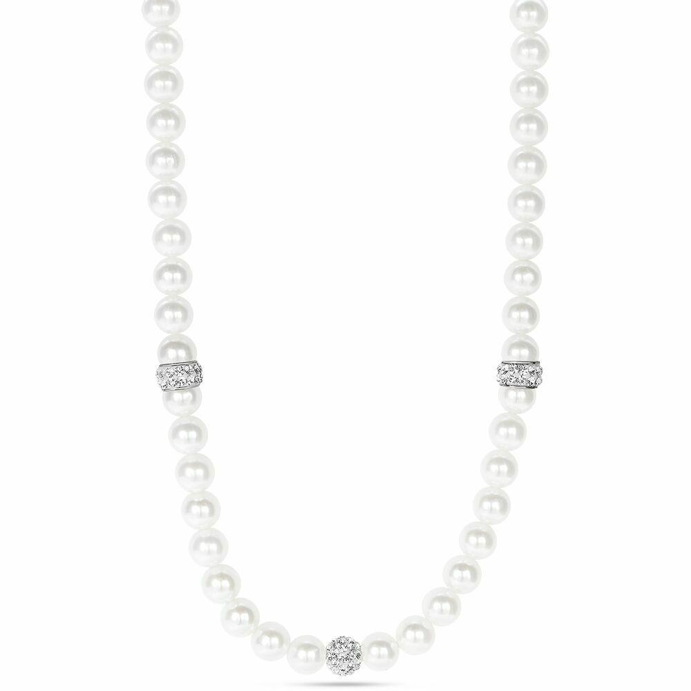 Necklaces | Silver Necklace, Pearls And Crystals Necklaces Necklaces