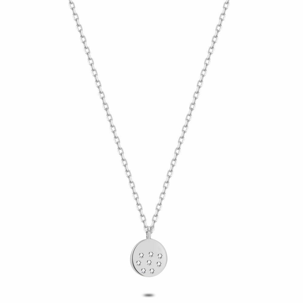 Necklaces | Silver Necklace, Round, Zirconia Necklaces Necklaces