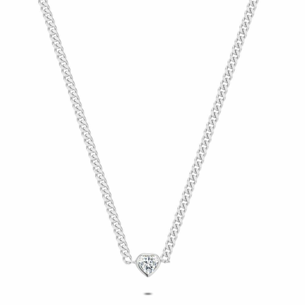 Necklaces | Silver Necklace, Zirconia Heart Necklaces Necklaces