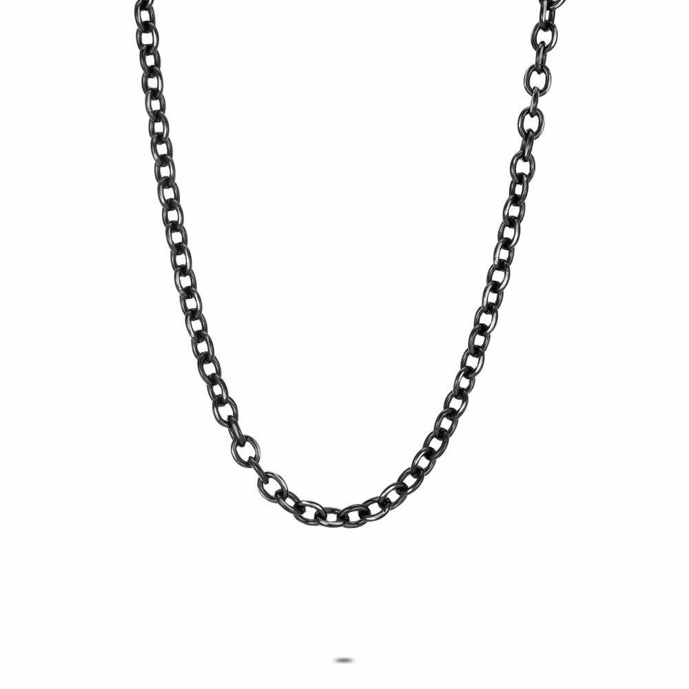 Necklaces | Stainless Steel Necklace, Black And Steel Mens Mens