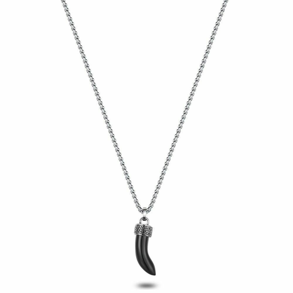 Necklaces | Stainless Steel Necklace, Black Tooth, Forcat Mens Mens