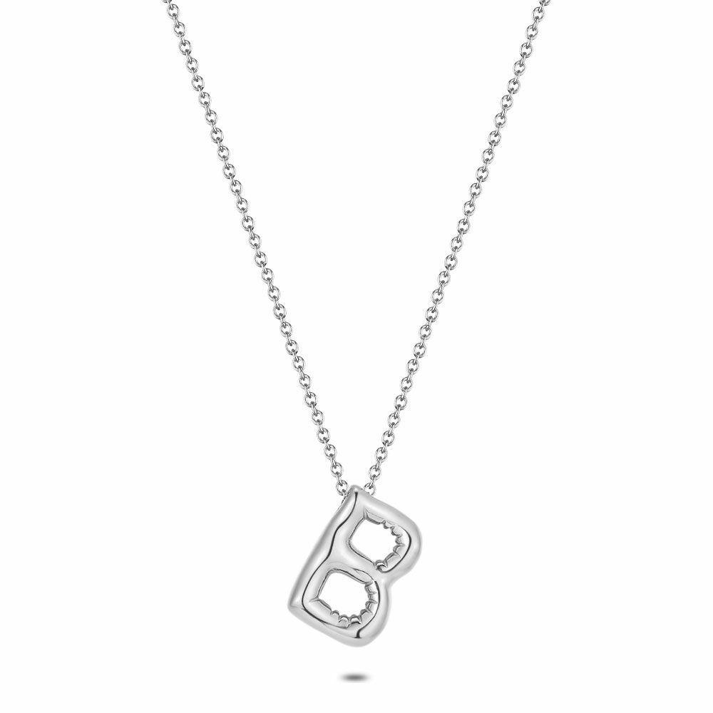 Necklaces | Stainless Steel Necklace, Bubble Letter B Necklaces Necklaces