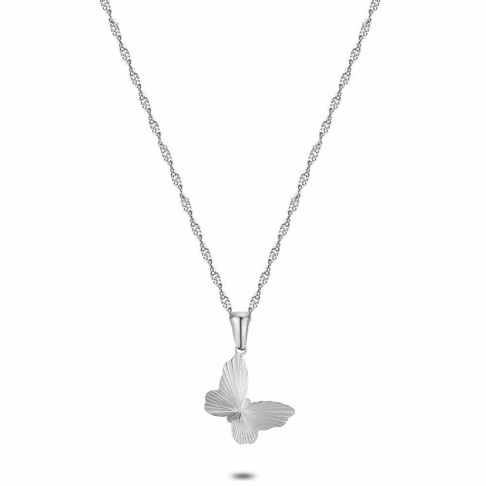 Necklaces | Stainless Steel Necklace, Chiselled Butterfly Necklaces Necklaces