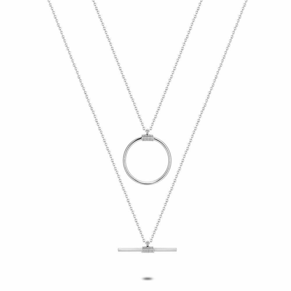 Necklaces | Stainless Steel Necklace, Circle And Bar Necklaces Necklaces