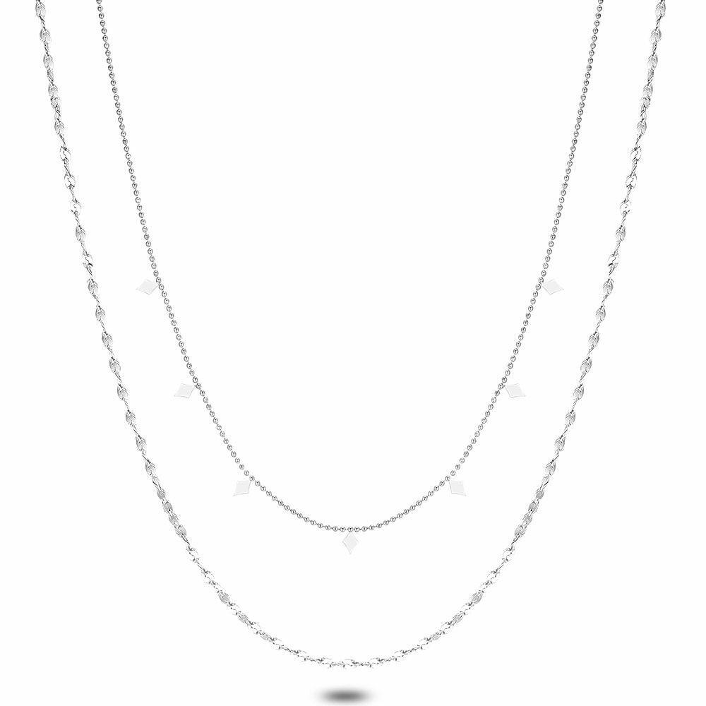 Necklaces | Stainless Steel Necklace, Double Necklace, Diamond Shapes Necklaces Necklaces