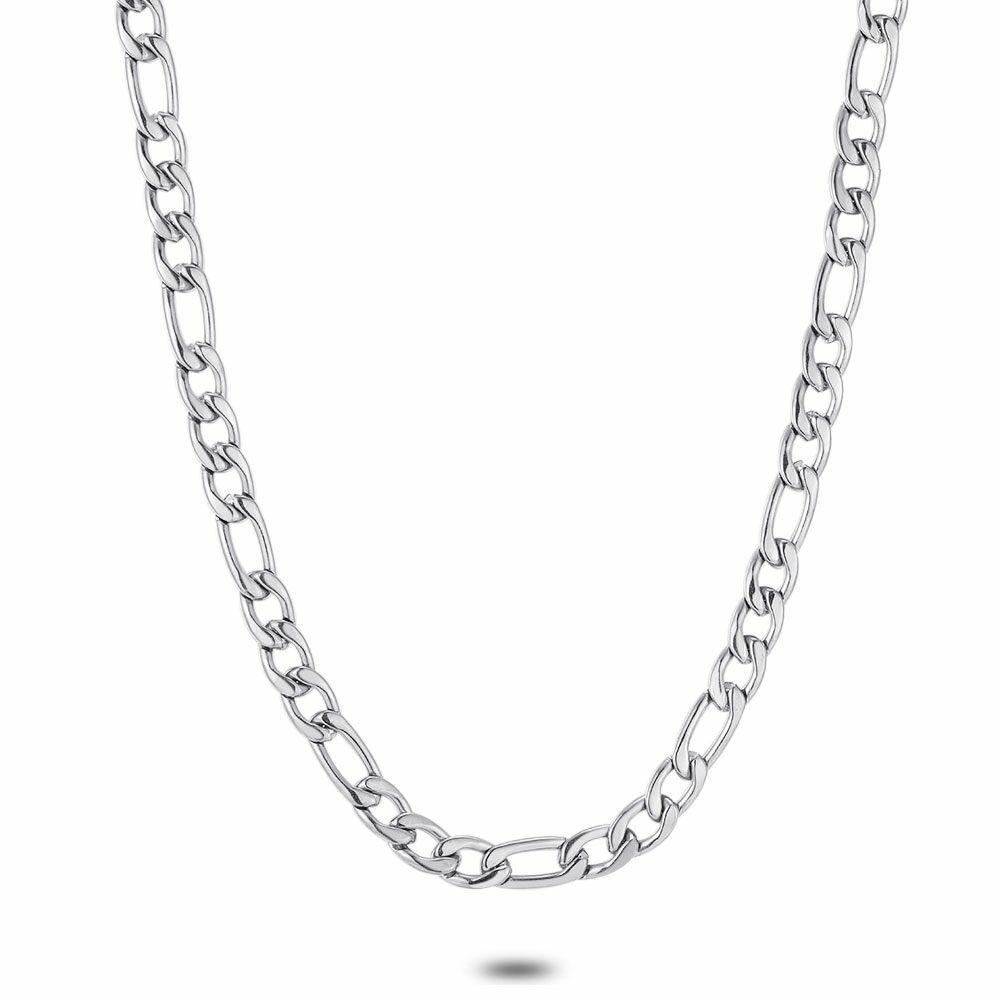 Necklaces | Stainless Steel Necklace, Figaro 5 Mm Mens Mens