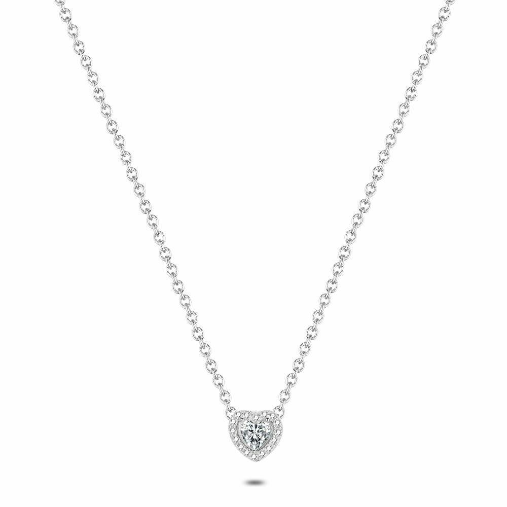 Necklaces | Stainless Steel Necklace, Heart, Crystals Necklaces Necklaces