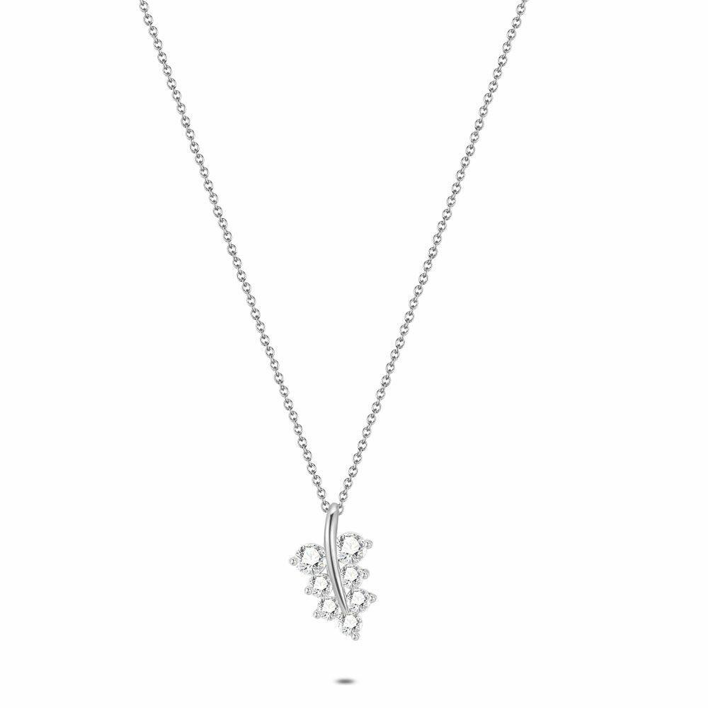 Necklaces | Stainless Steel Necklace, Leaf, Stones Necklaces Necklaces