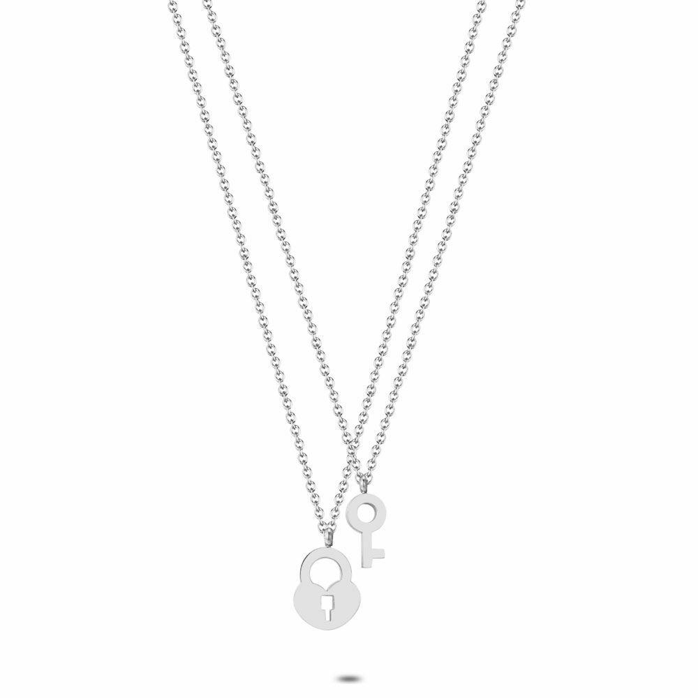 Necklaces | Stainless Steel Necklace, Lock And Key Necklaces Necklaces