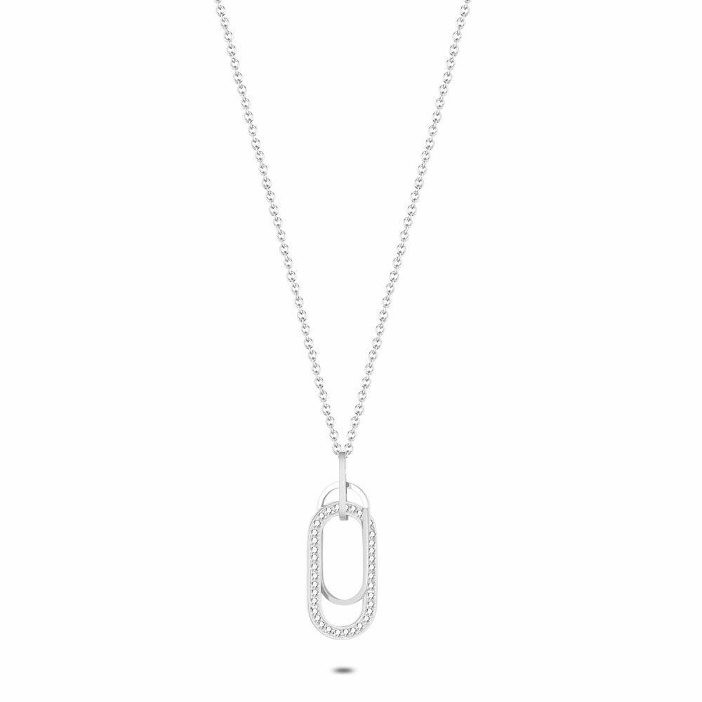 Necklaces | Stainless Steel Necklace, Ovals, Stones Necklaces Necklaces