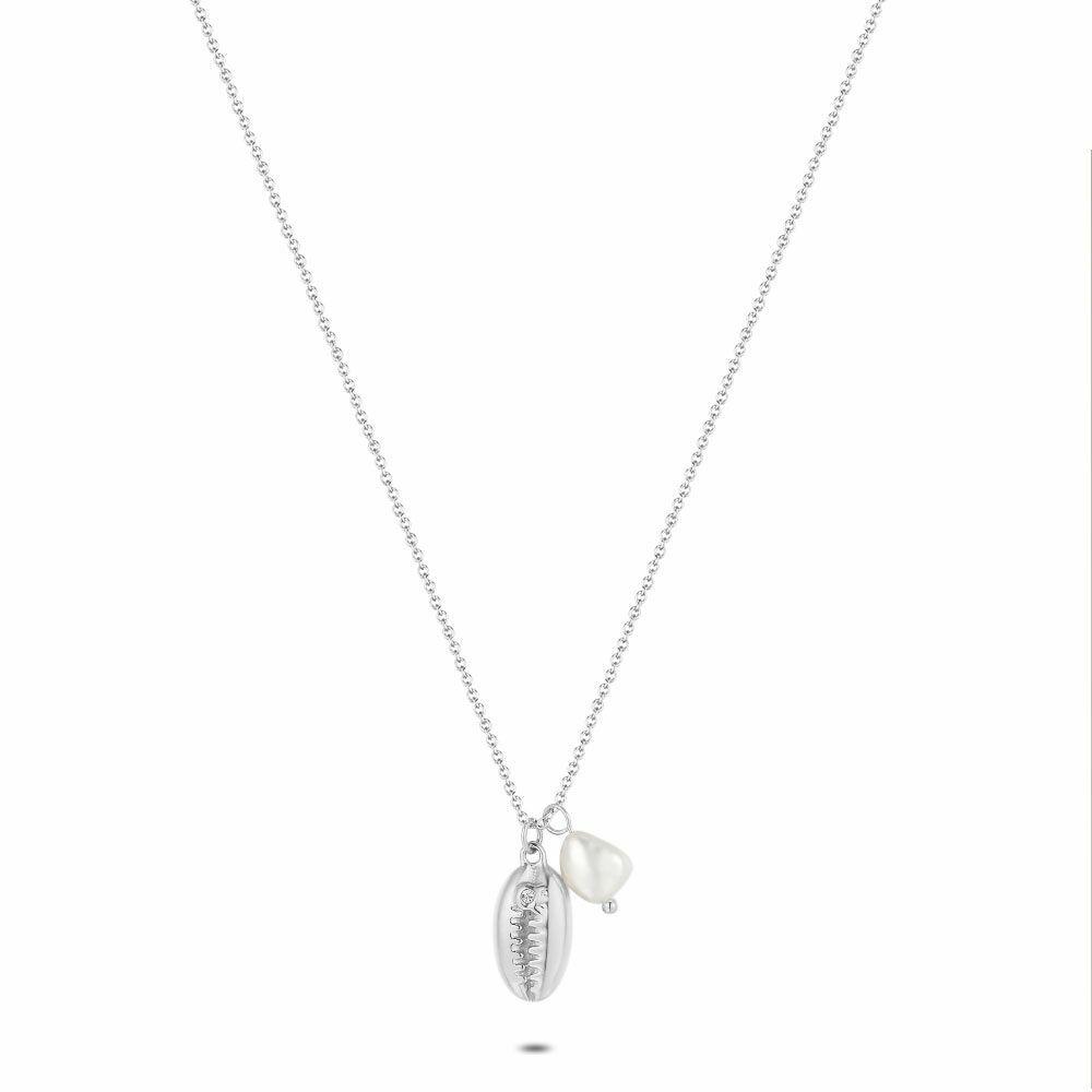 Necklaces | Stainless Steel Necklace, Shell And Pearl Necklaces Necklaces