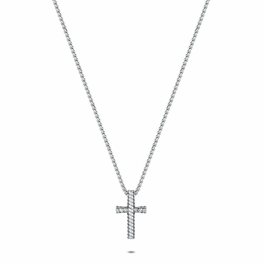 Necklaces | Stainless Steel Necklace, Striped Cross Mens Mens