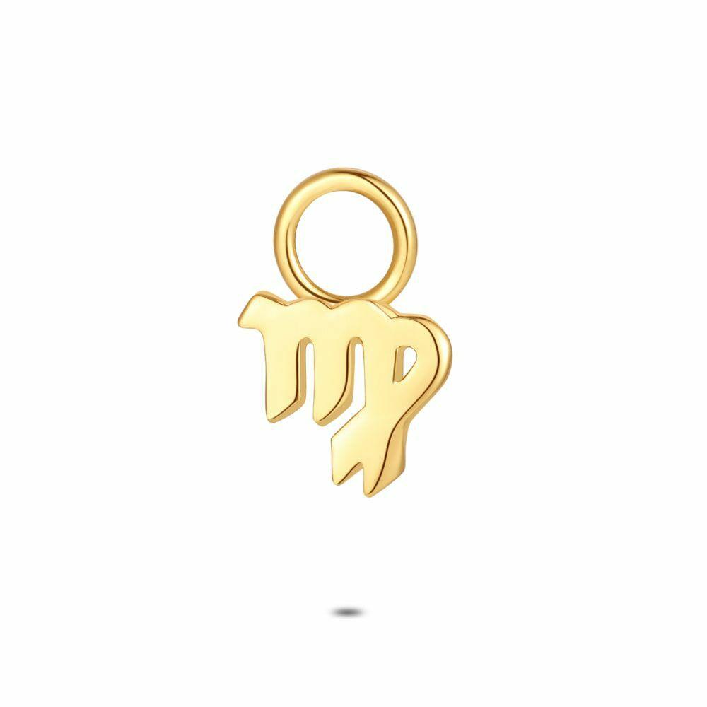 Pendants | 18Ct Gold Plated Silver Hoop Pendant, Zodiac Sign, Virgo Pendants Pendants