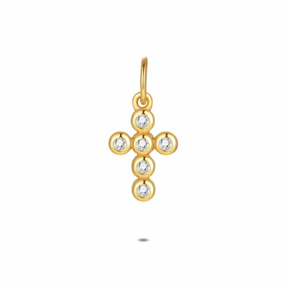 Pendants | 18Ct Gold Plated Silver Pendant, Cross, Stones Pendants Pendants