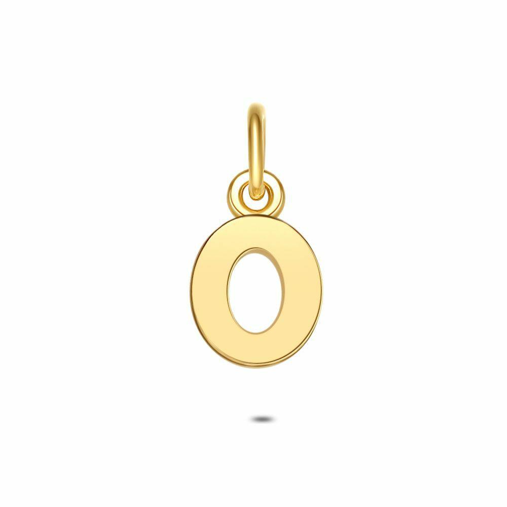 Pendants | 18Ct Gold Plated Silver Pendant, Letter O Pendants Pendants