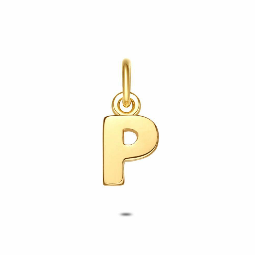 Pendants | 18Ct Gold Plated Silver Pendant, Letter P Pendants Pendants